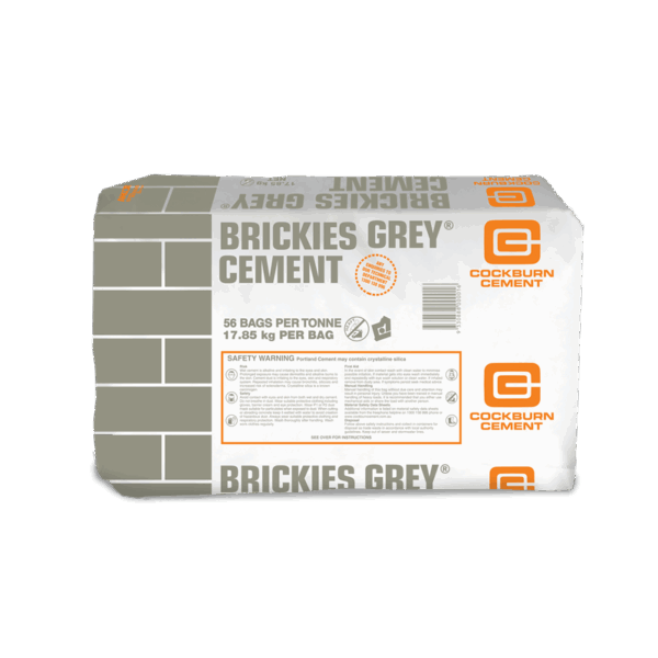 Brickies Grey Cement 17.85KG (Bagged)
